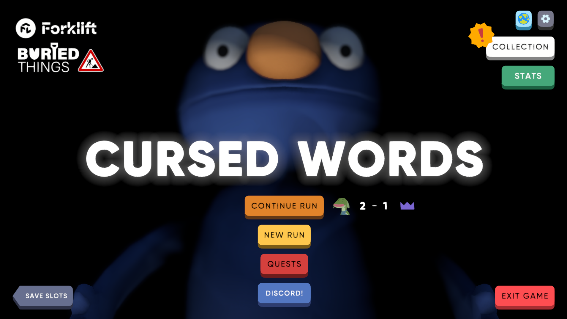 Cursed Words title screen